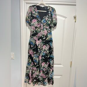 Floral Black Maxi Dress